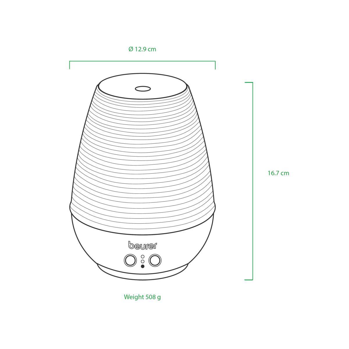 Beurer LA 40 Aroma Diffuser LED Table Lamp, White/Wood – image 6