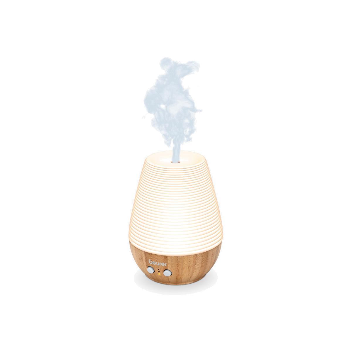 Beurer LA 40 Aroma Diffuser LED Table Lamp, White/Wood – image 1