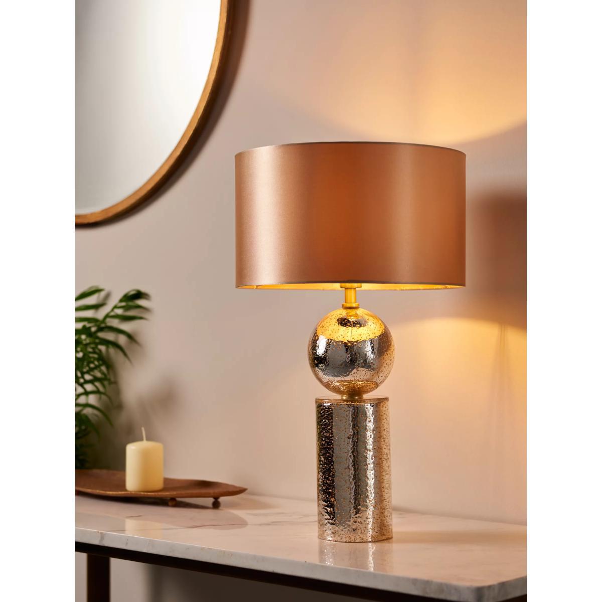John Lewis & Partners Mercury Dimpled Glass Table Lamp, Silver – image 2