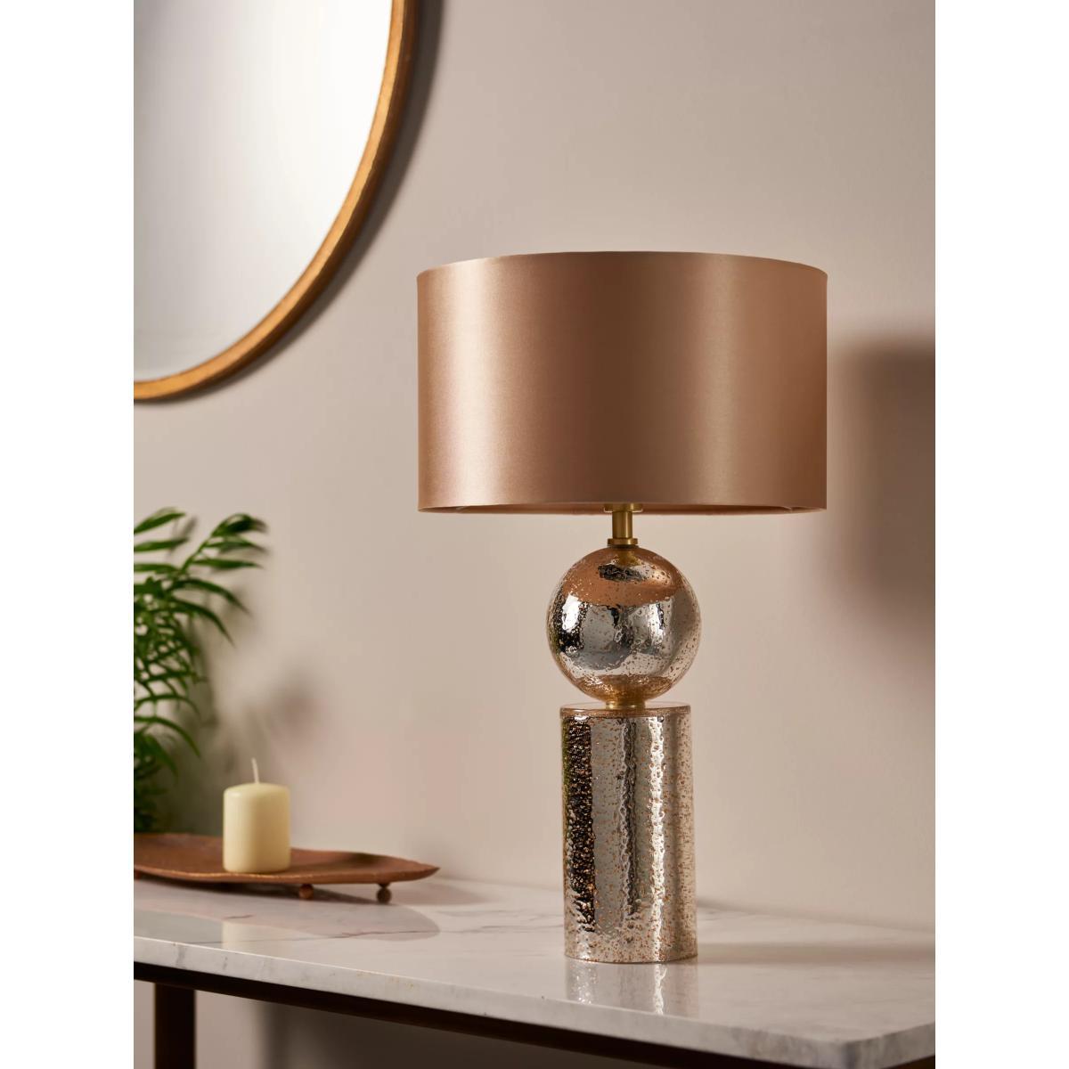 John Lewis & Partners Mercury Dimpled Glass Table Lamp, Silver – image 6