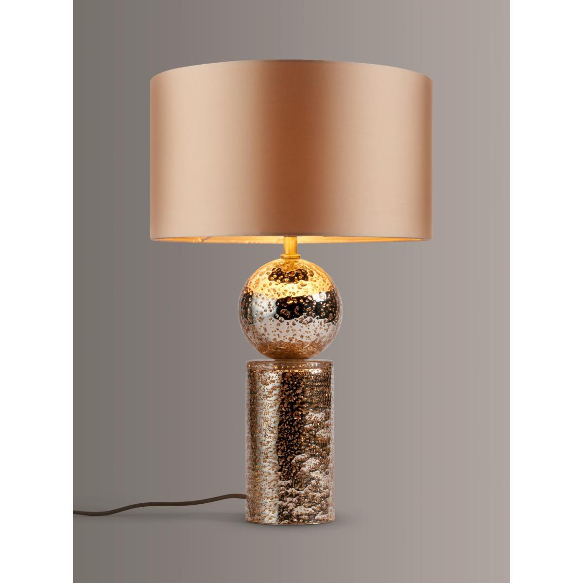 John Lewis & Partners Mercury Dimpled Glass Table Lamp, Silver – image 1