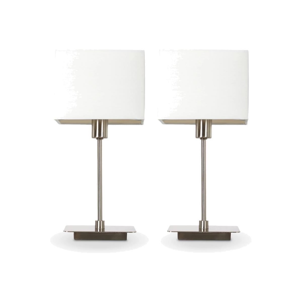 ANYDAY John Lewis & Partners Ruby Table Lamps, Nickel, Set of 2 – image 1