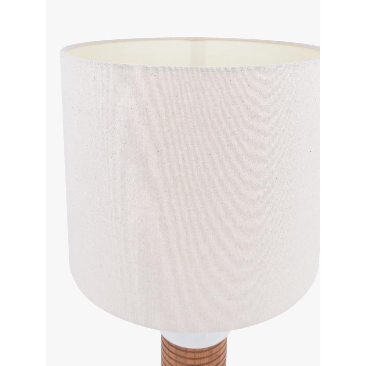 John Lewis Stack Marble Tall Table Lamp, Walnut/White – image 4