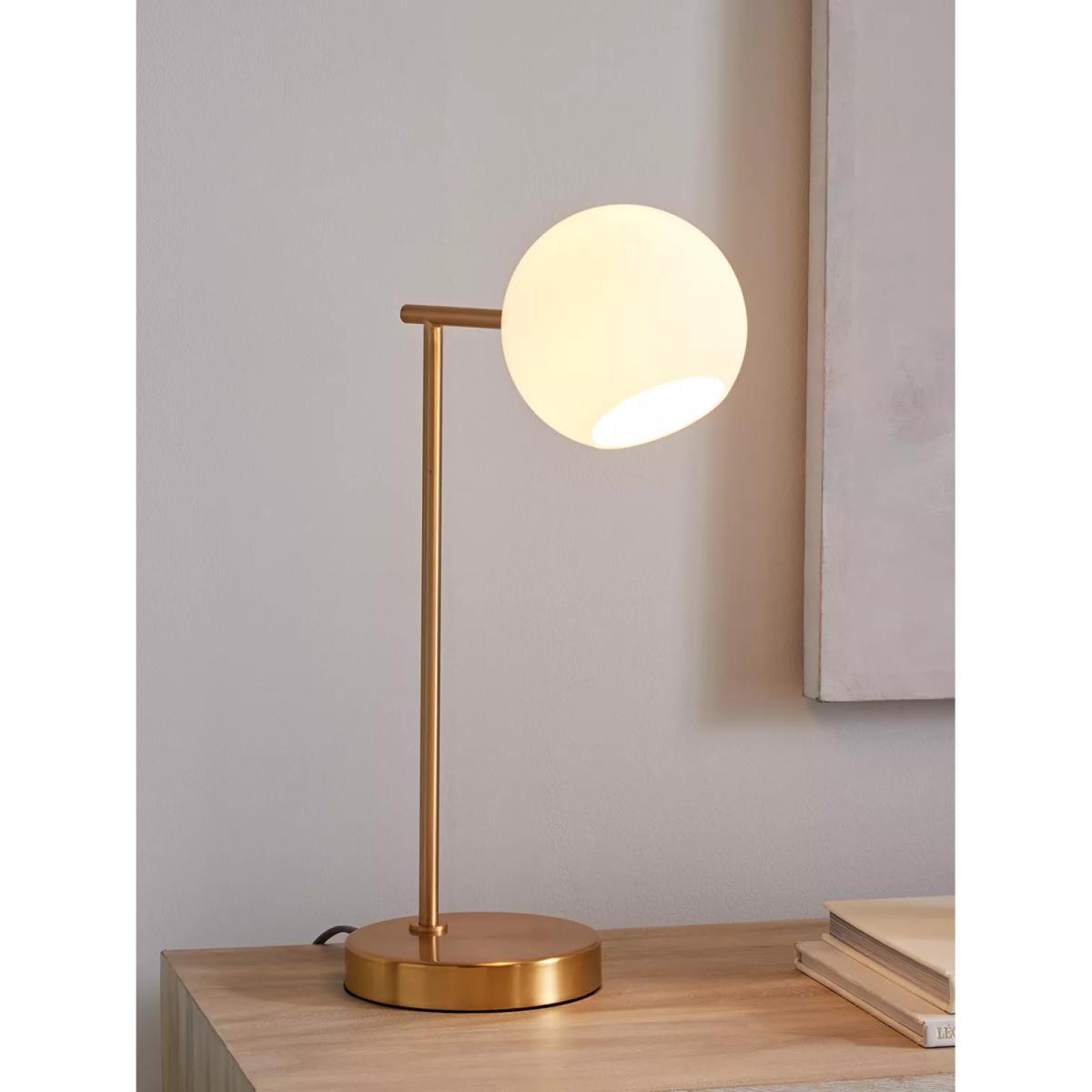 west elm Staggered Glass Table Lamp, Brass – image 2