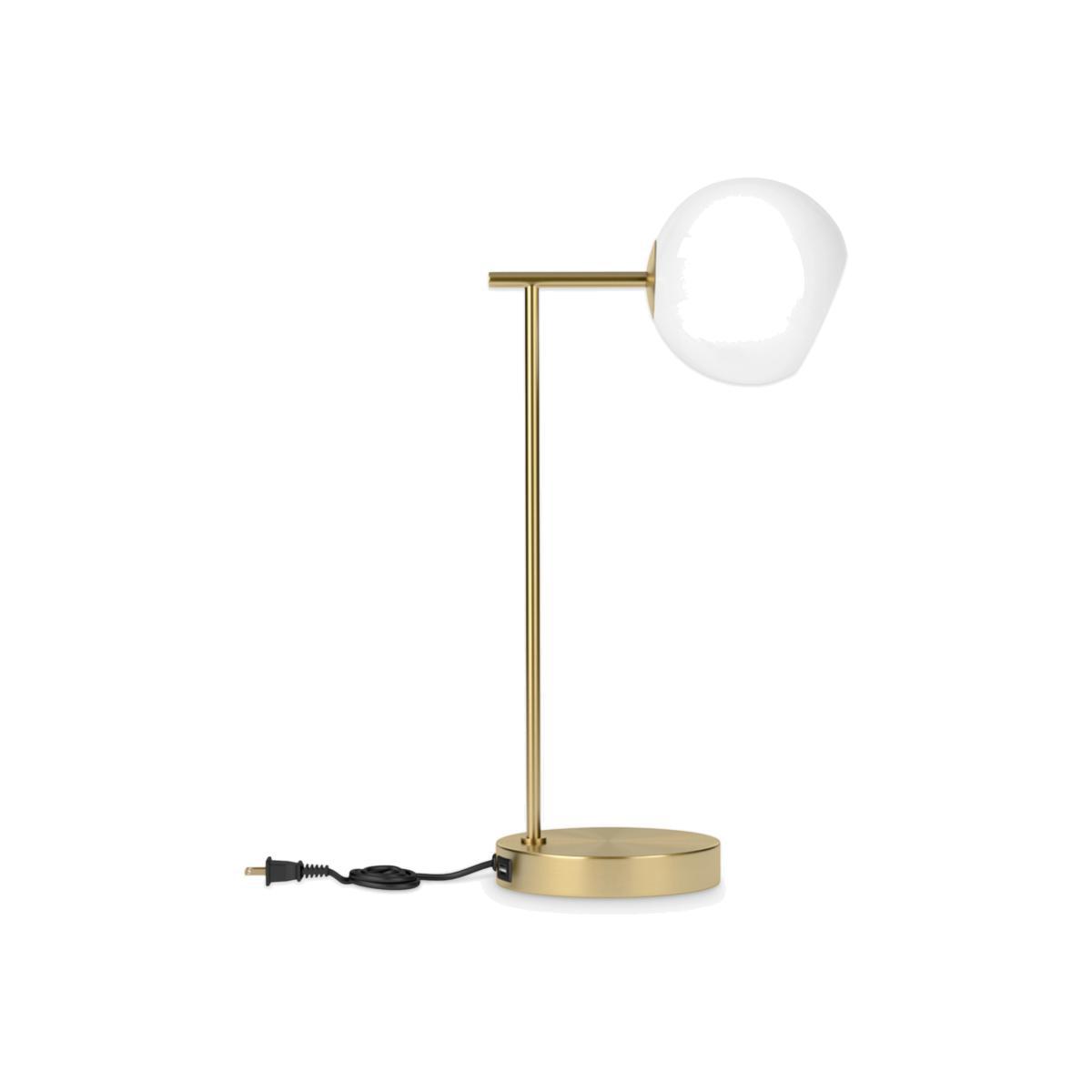 west elm Staggered Glass Table Lamp, Brass – image 1