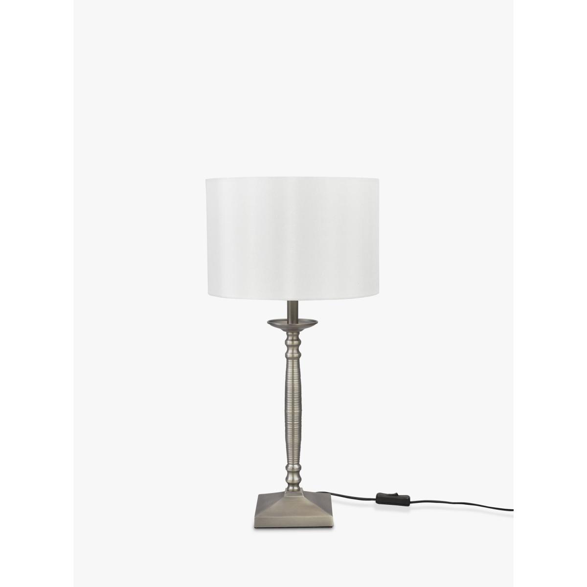 John Lewis & Partners Merek Candlestick Table Lamp, Antique Nickel – image 2