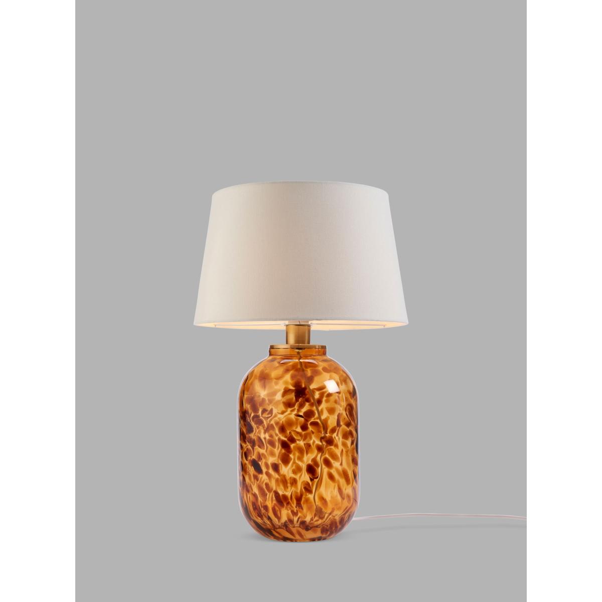 John Lewis Tortoiseshell Glass Table Lamp, Brown – image 5