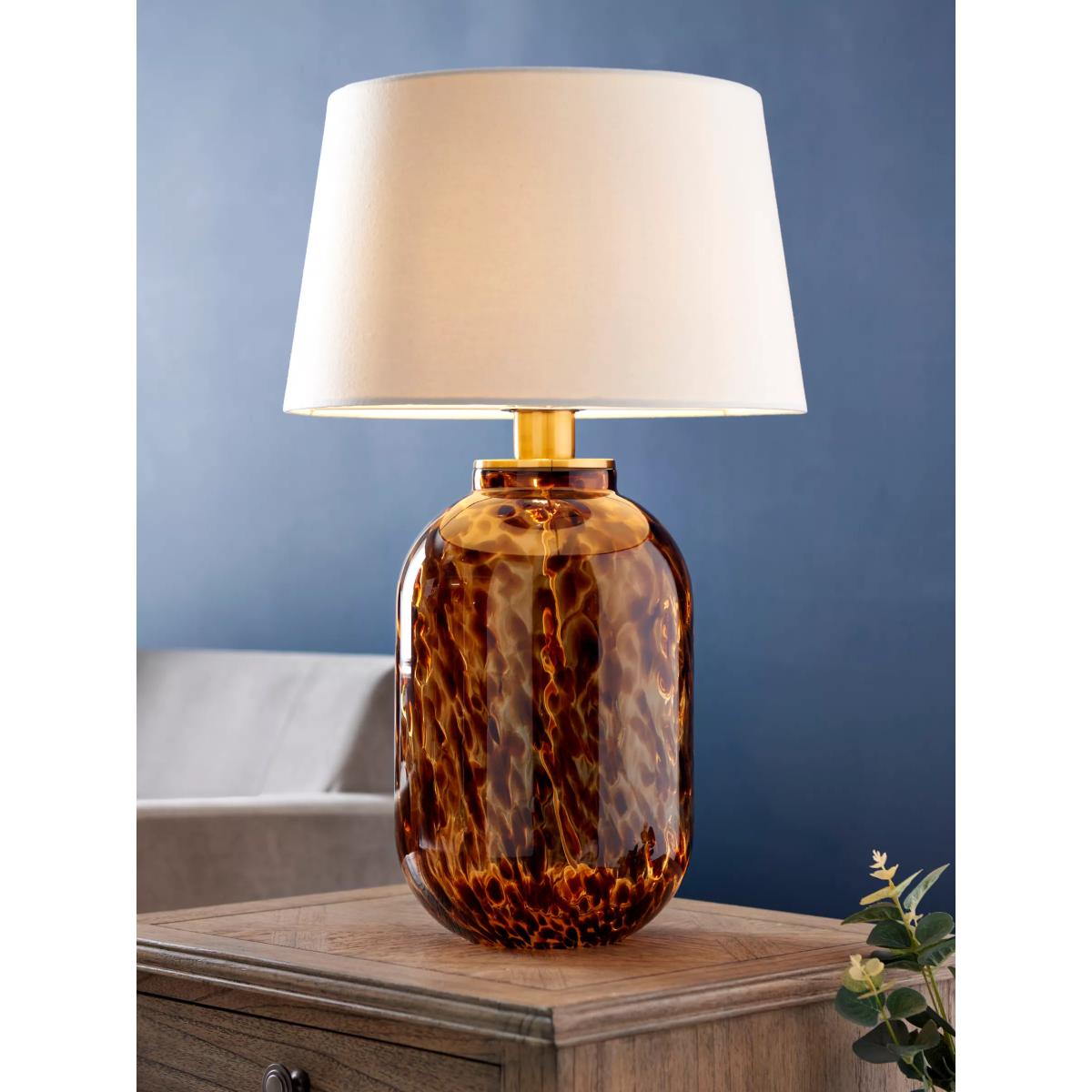 John Lewis Tortoiseshell Glass Table Lamp, Brown – image 6