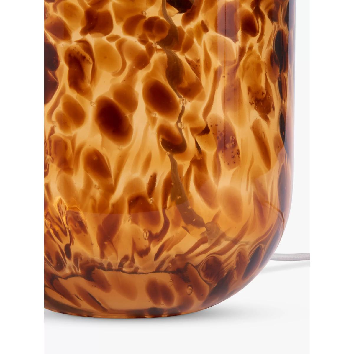 John Lewis Tortoiseshell Glass Table Lamp, Brown – image 7