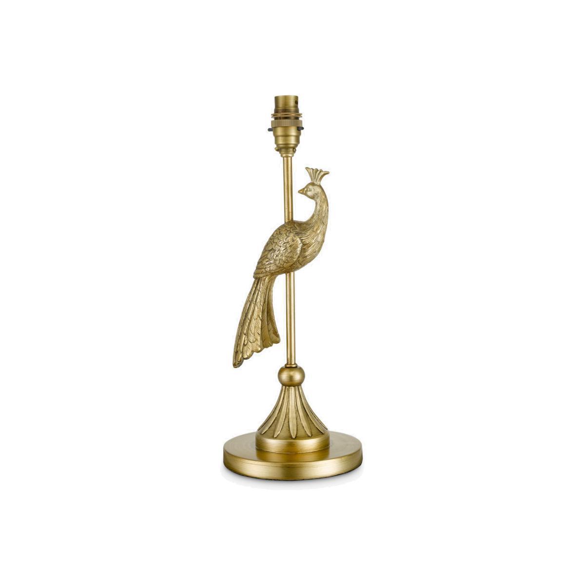John Lewis & Partners + Matthew Williamson Peacock Lamp Base, Gold, H38cm – image 1