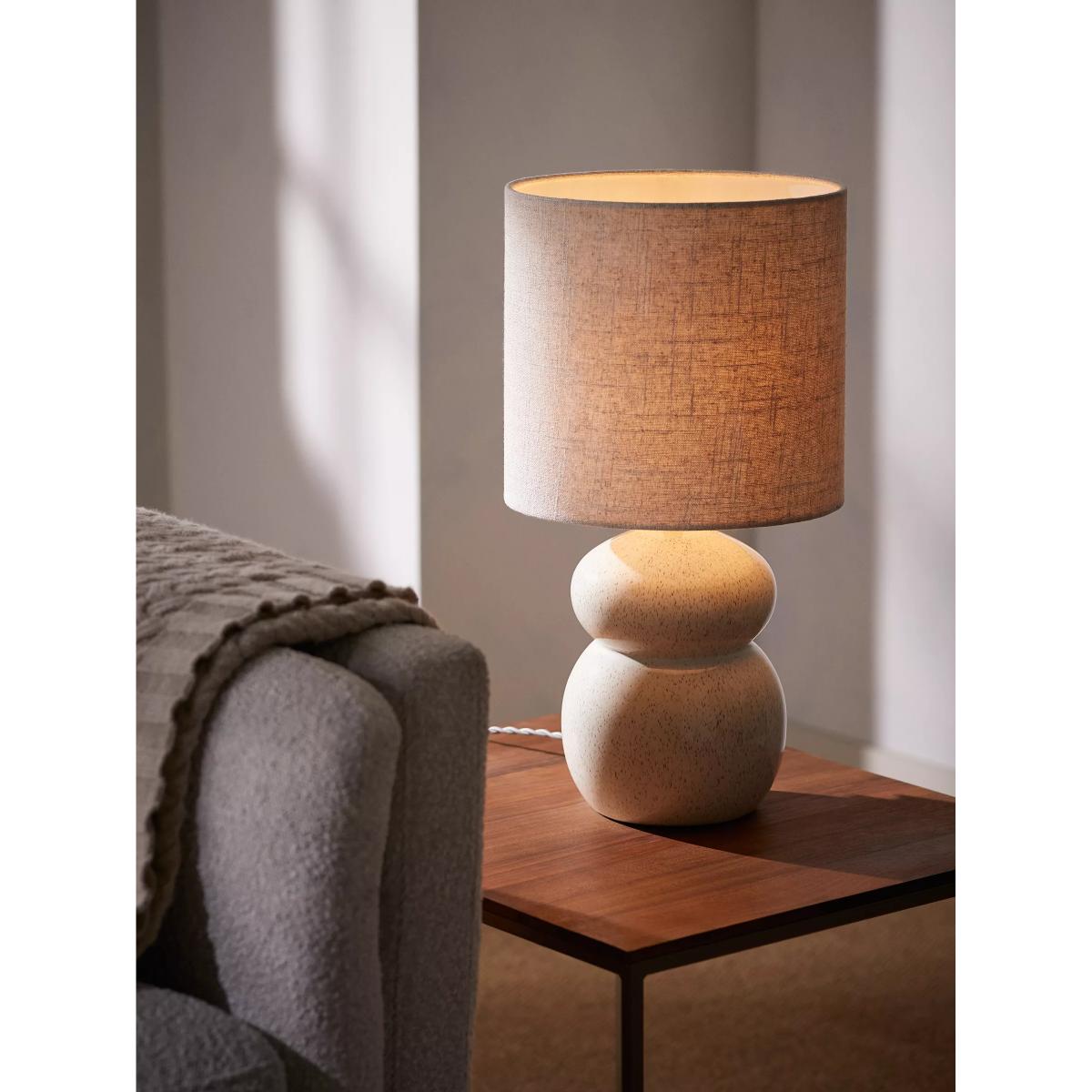 John Lewis Speckle Ceramic Table Lamp, White – image 2