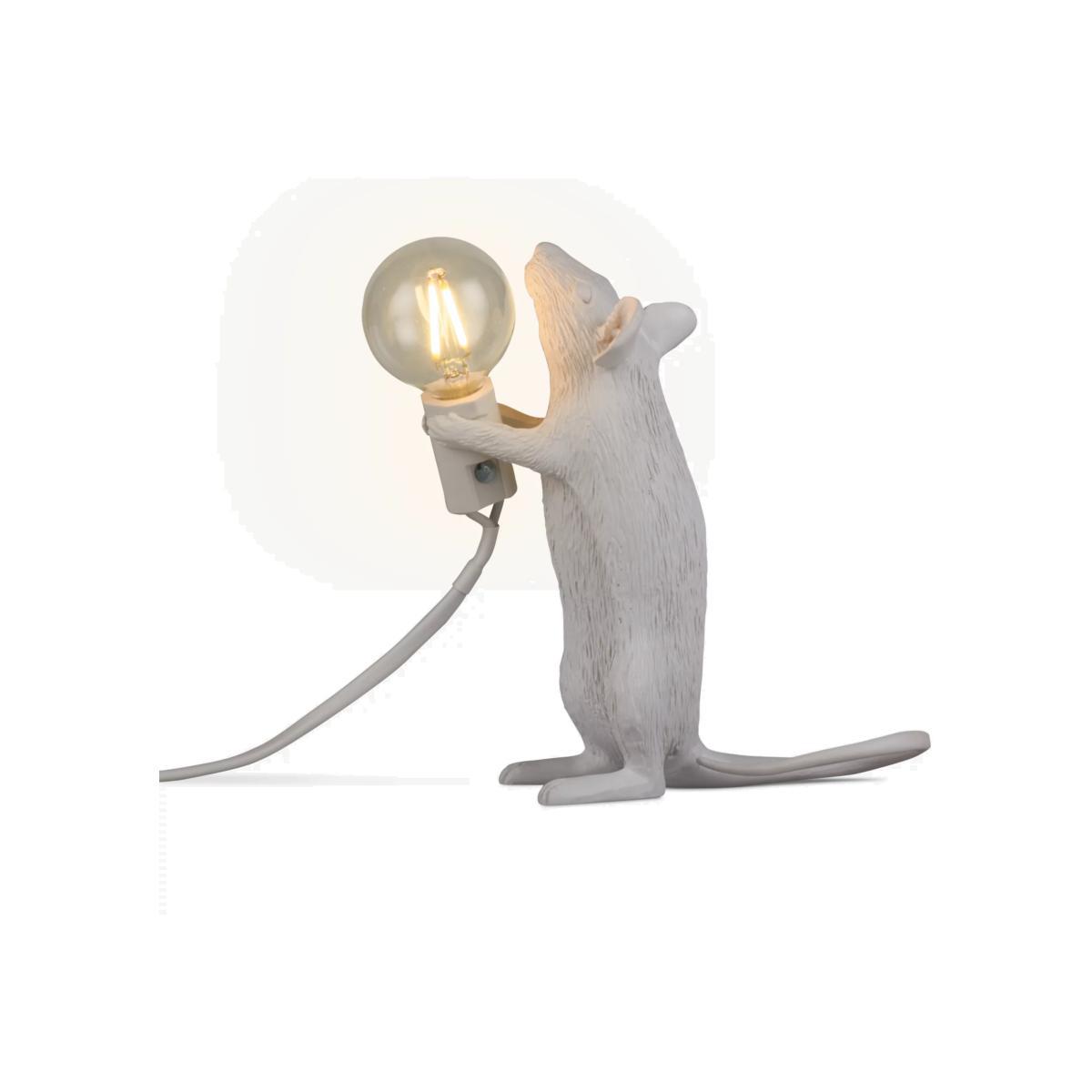 Seletti Standing Mouse Table Lamp, White – image 1