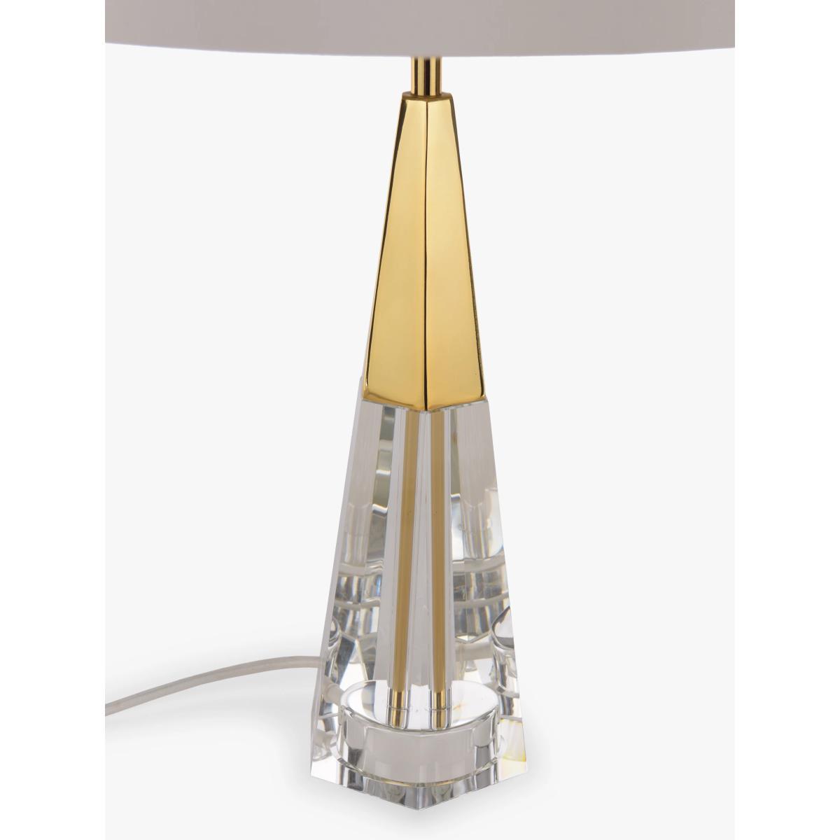 John Lewis & Partners Shard Crystal Touch Table Lamp, Clear/Gold – image 2