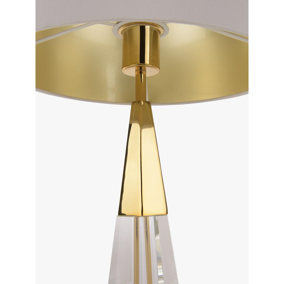 John Lewis & Partners Shard Crystal Touch Table Lamp, Clear/Gold – image 3