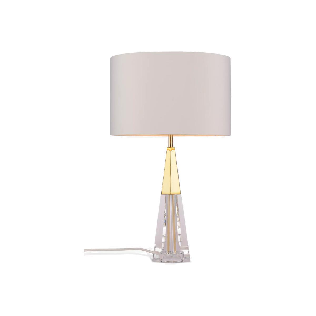 John Lewis & Partners Shard Crystal Touch Table Lamp, Clear/Gold – image 1