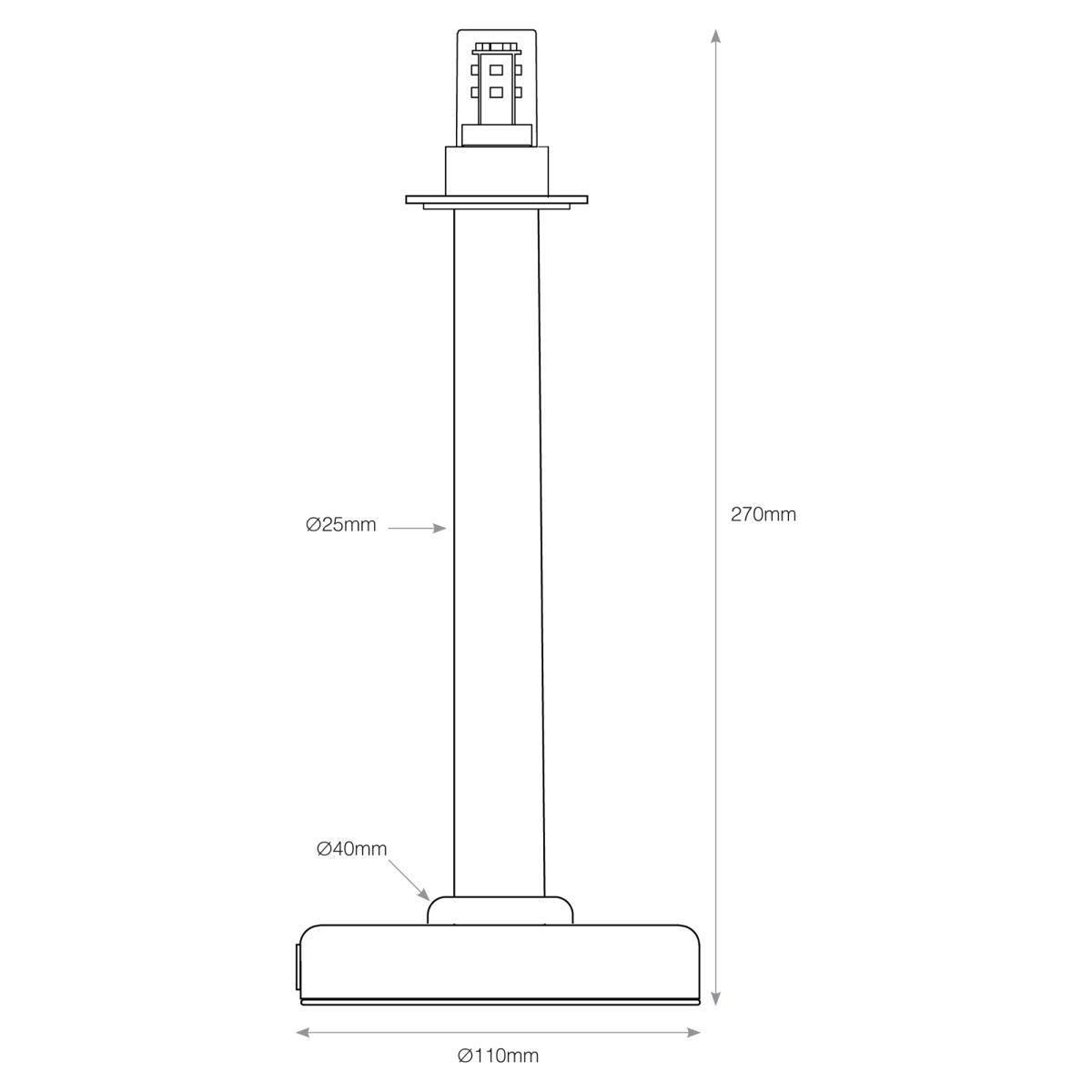 little home at John Lewis Lamp Base, White, H27cm – image 6