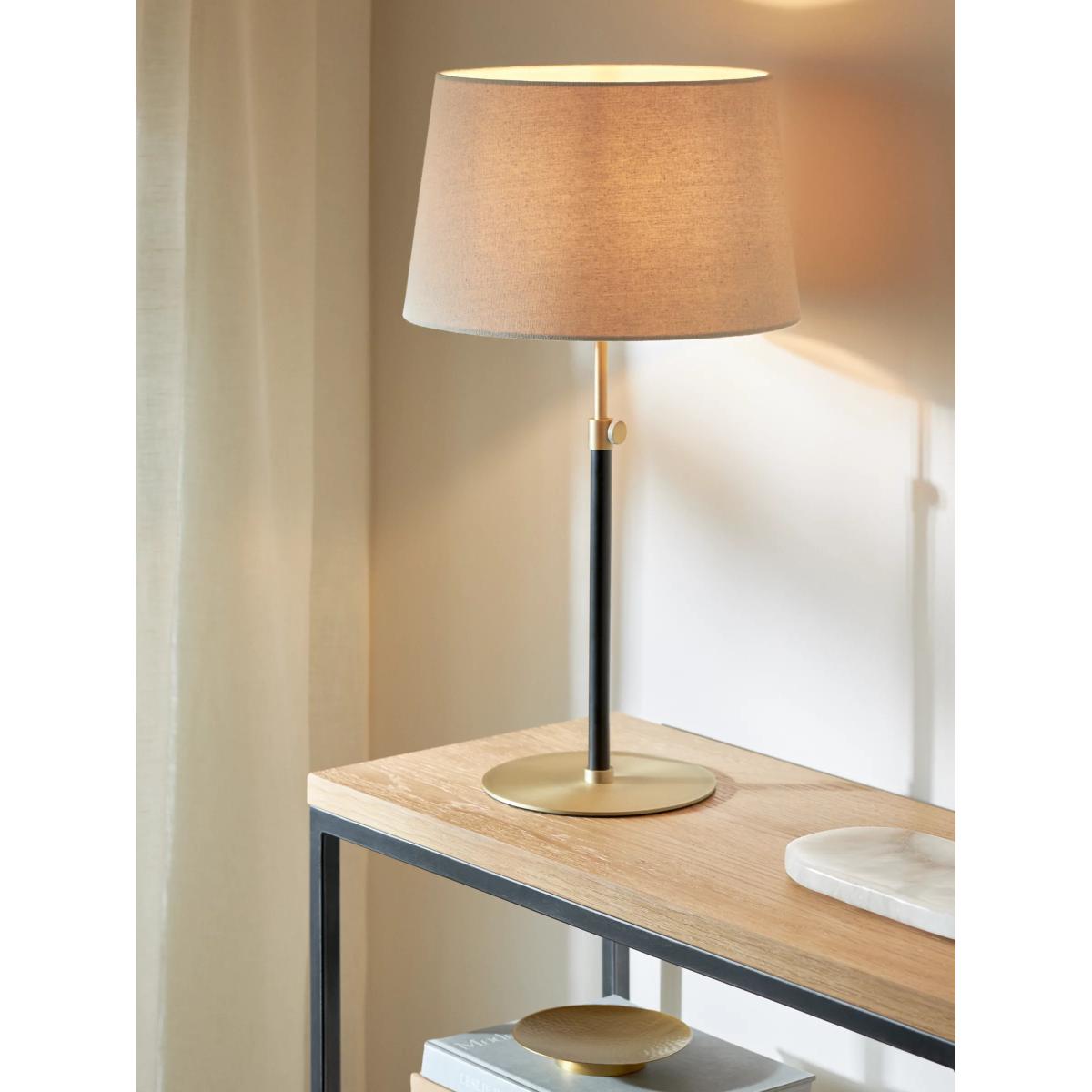 John Lewis Decorah Telescopic Table Lamp, Painted Black/Brass – image 2