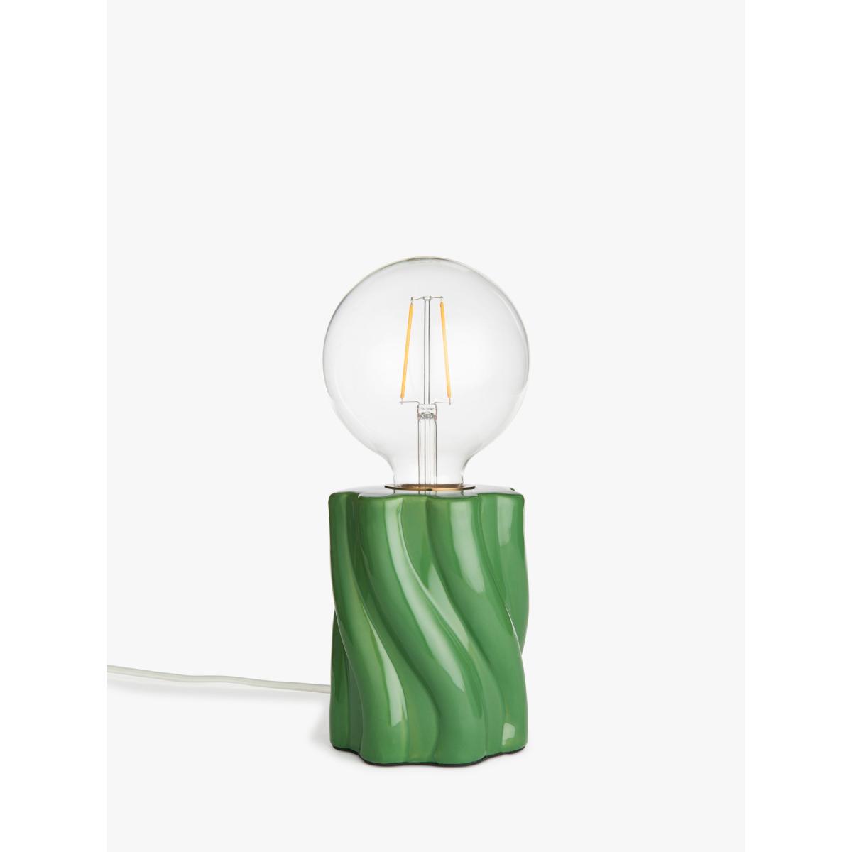 John Lewis Twist Bulbholder Table Lamp, Lichen Green – image 2