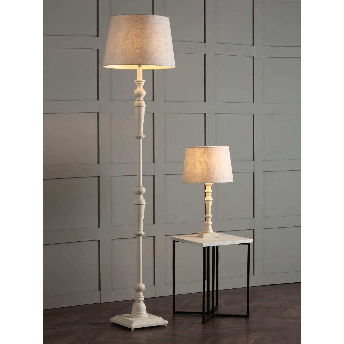 Laura Ashley Tate Candlestick Table Lamp, Matt White – image 2