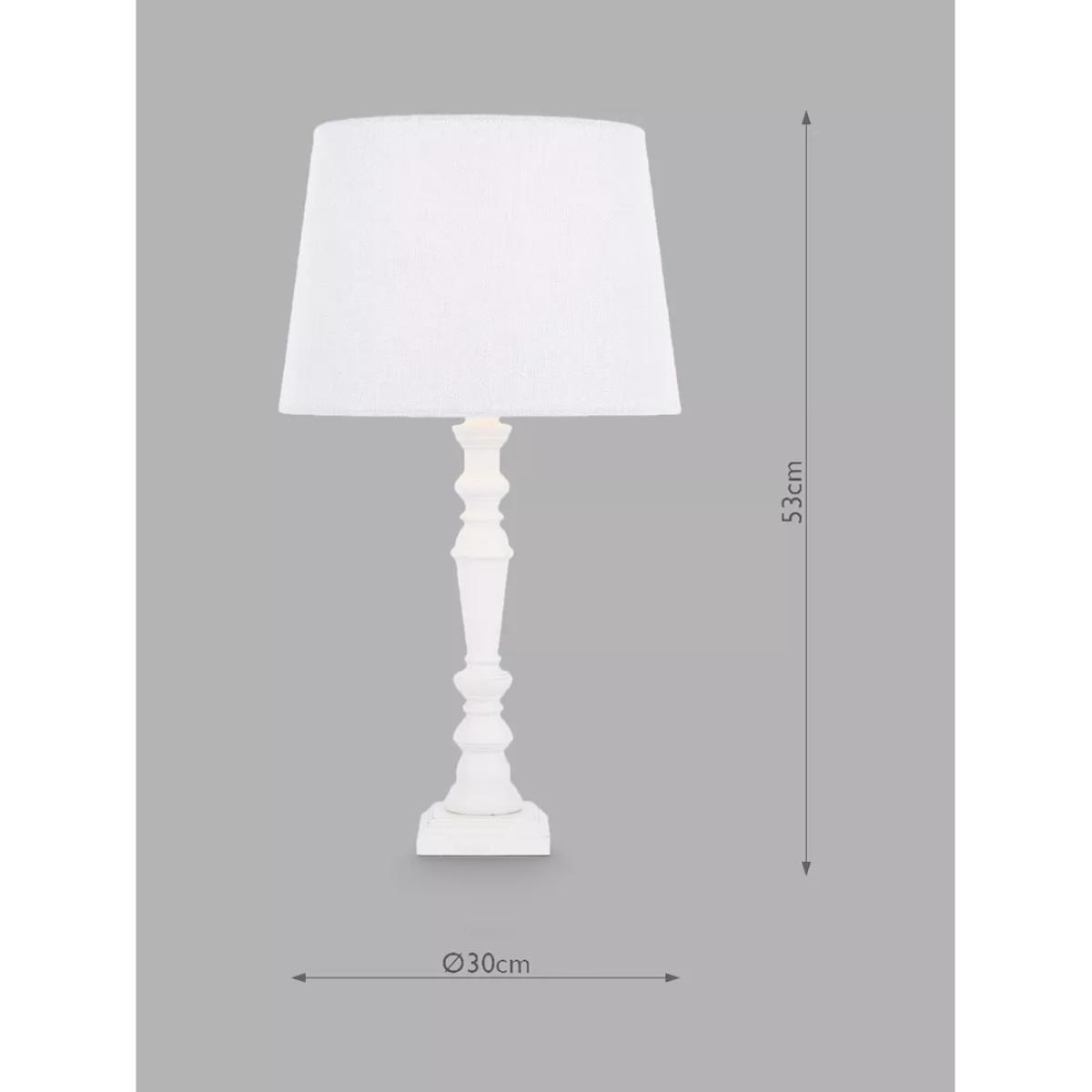 Laura Ashley Tate Candlestick Table Lamp, Matt White – image 4