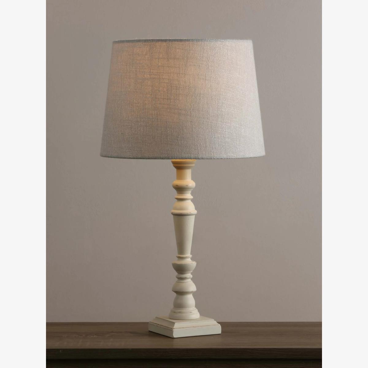 Laura Ashley Tate Candlestick Table Lamp, Matt White – image 1