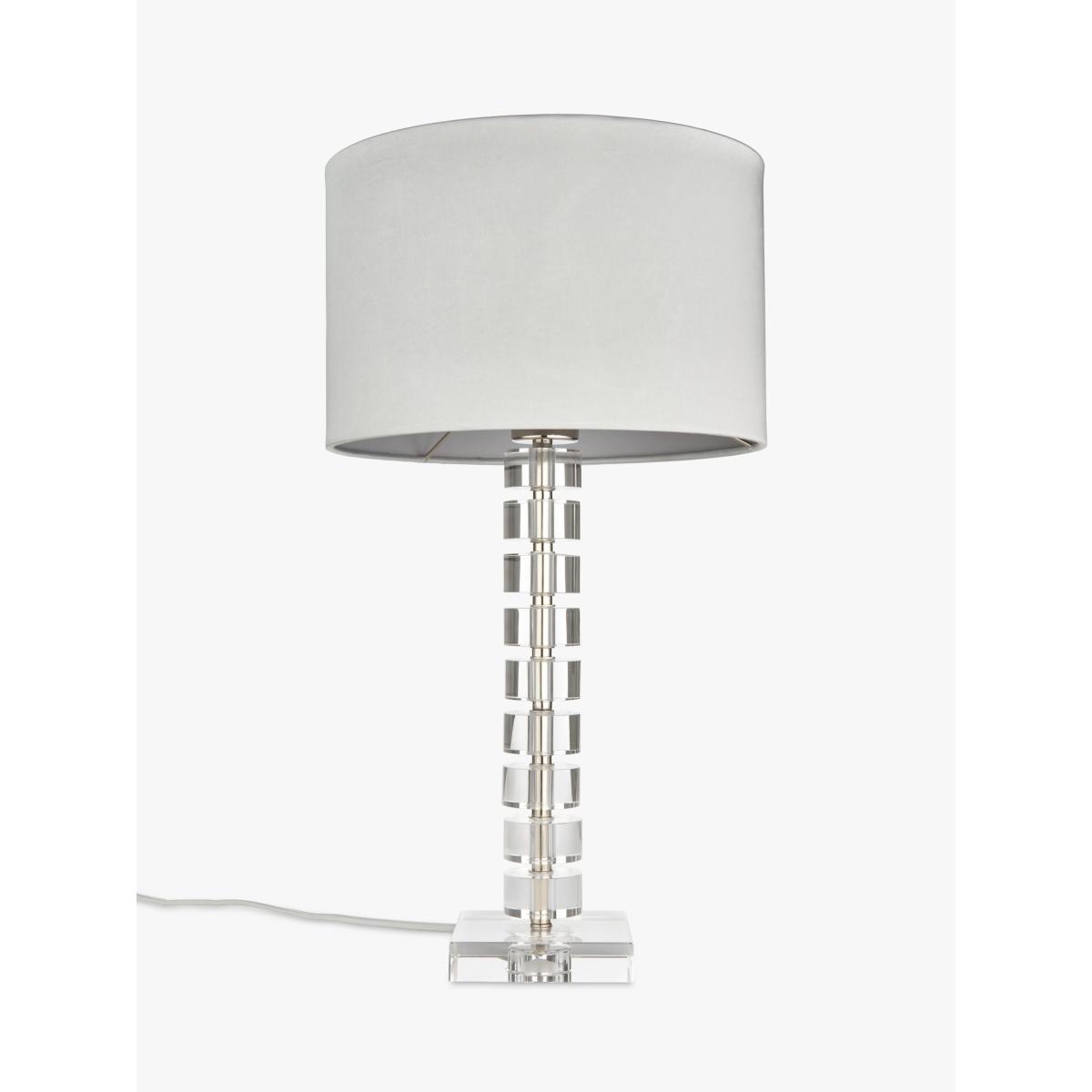 John Lewis Greta Cut Glass Table Lamp, Dove Grey – image 2