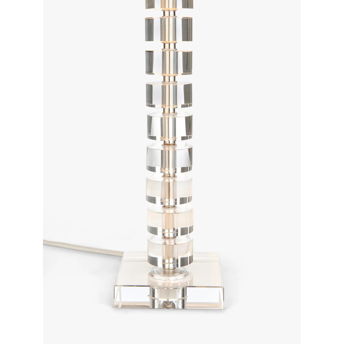 John Lewis Greta Cut Glass Table Lamp, Dove Grey – image 3