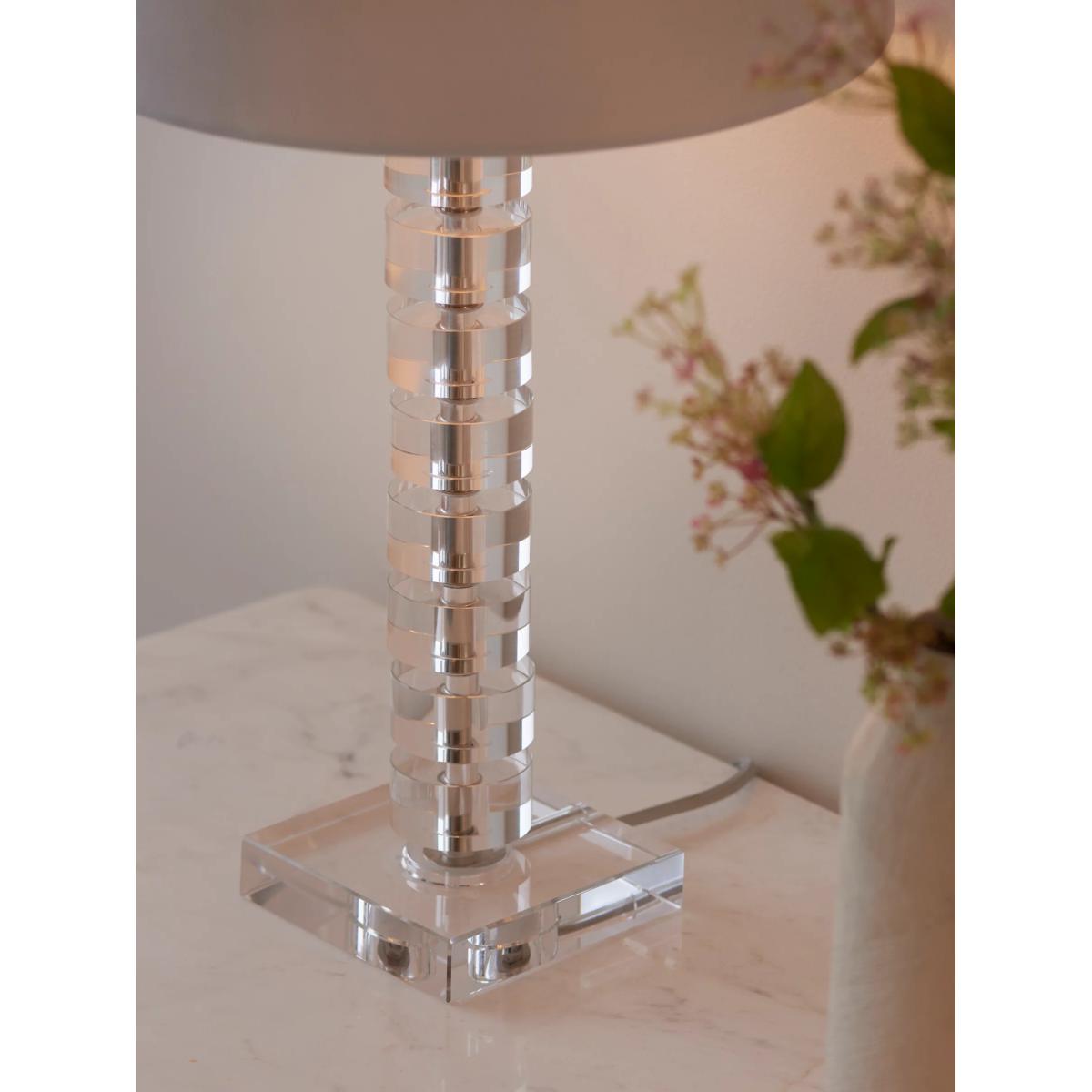 John Lewis Greta Cut Glass Table Lamp, Dove Grey – image 6