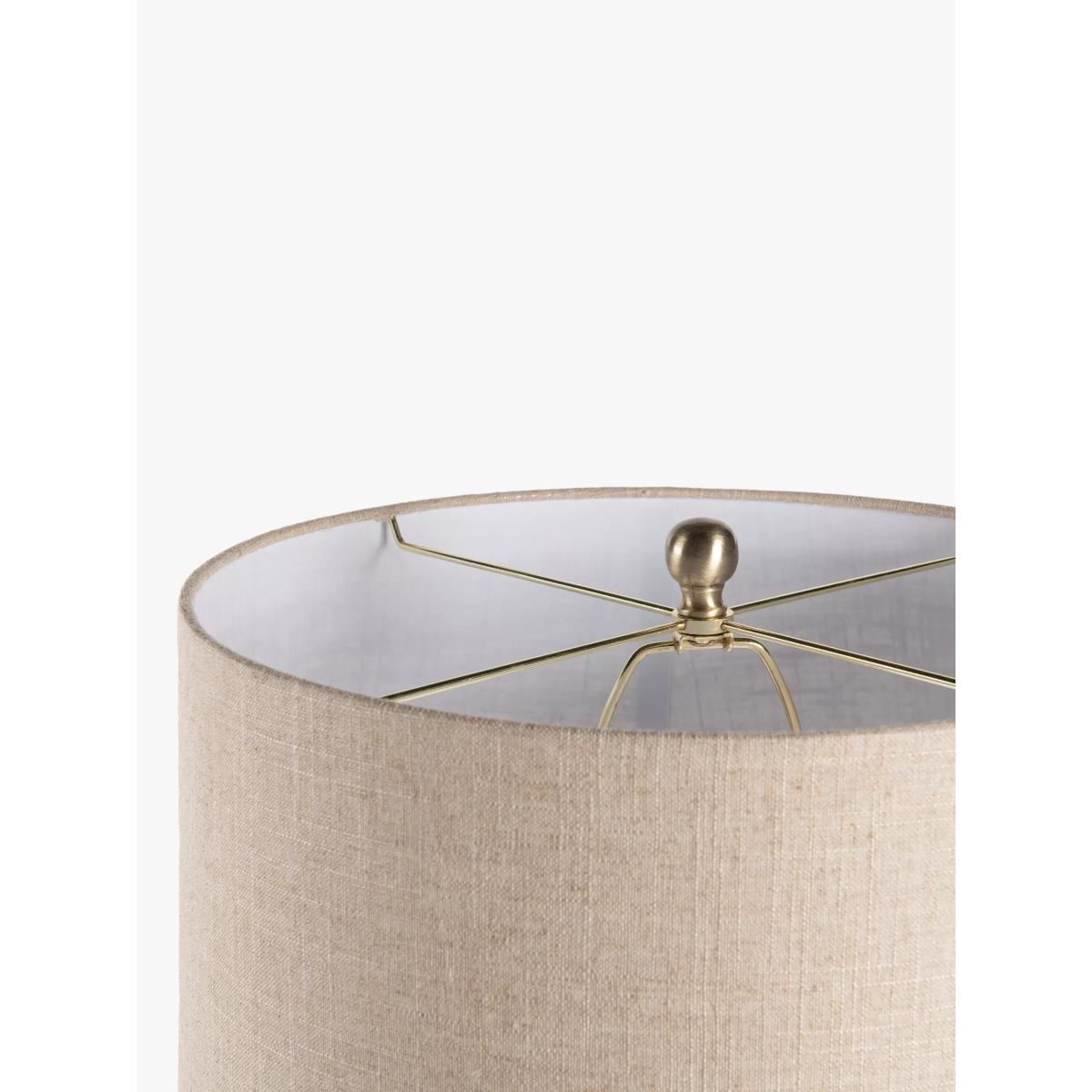 One.World Glass Base Linen Shade Table Lamp, Clear – image 5