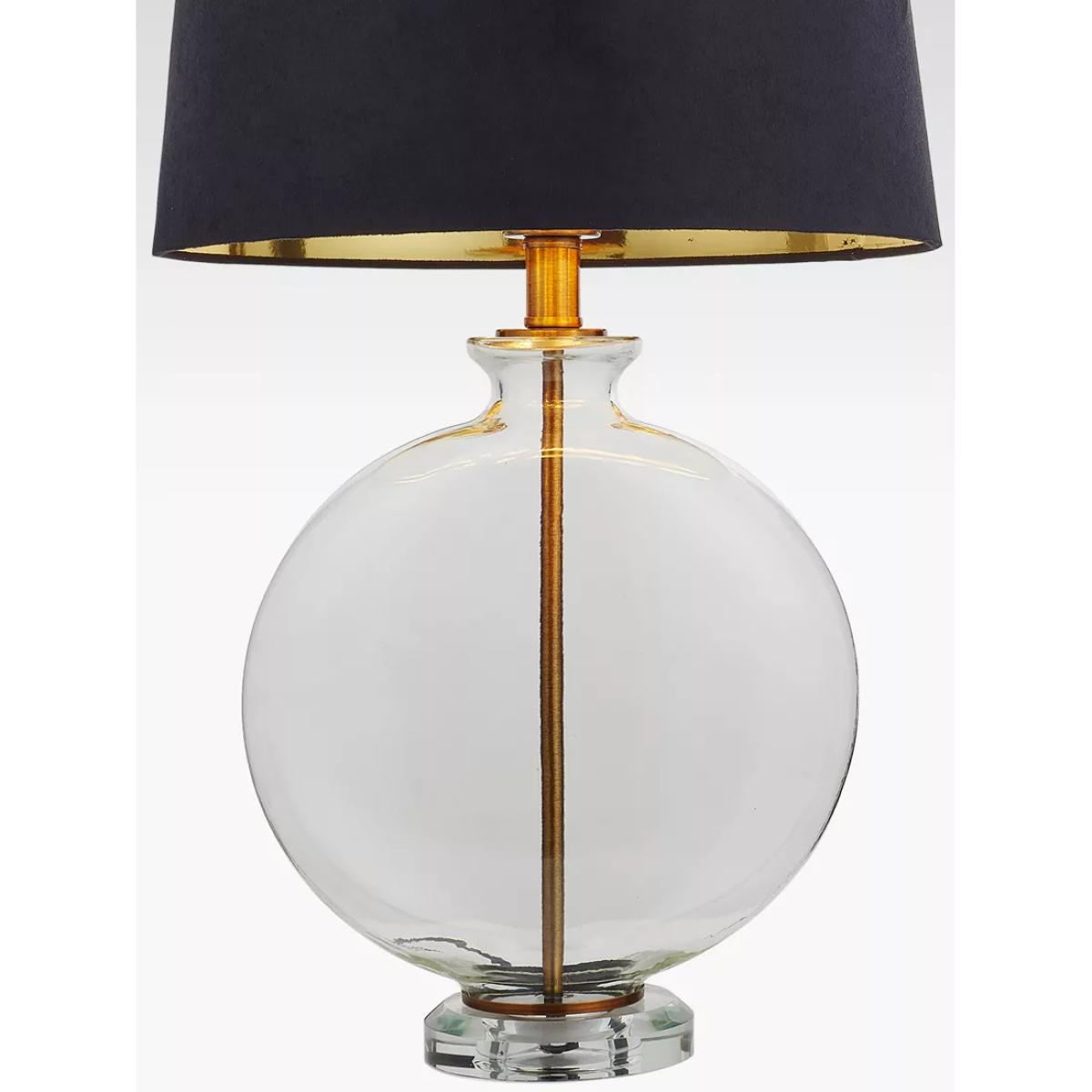 Bay Lighting Liza Glass Table Lamp, Clear/Antique Brass – image 2