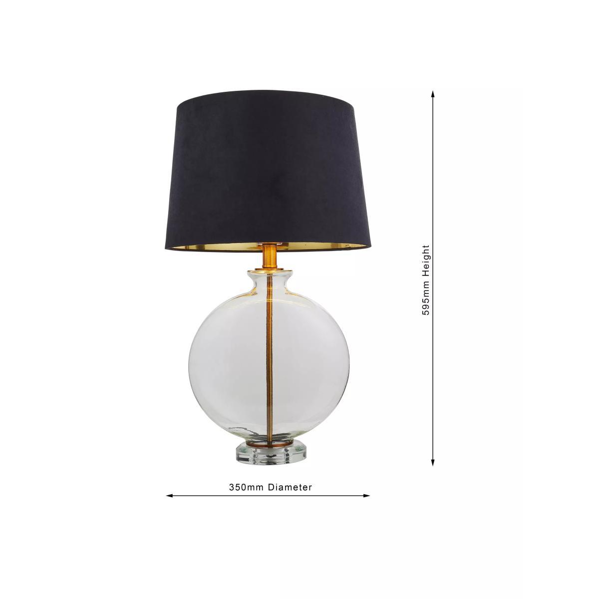 Bay Lighting Liza Glass Table Lamp, Clear/Antique Brass – image 4
