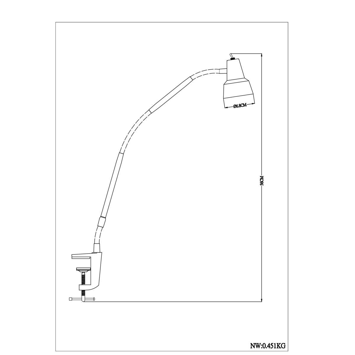 ANYDAY John Lewis & Partners Zadie LED Clip on Desk Lamp with Clamp – image 9