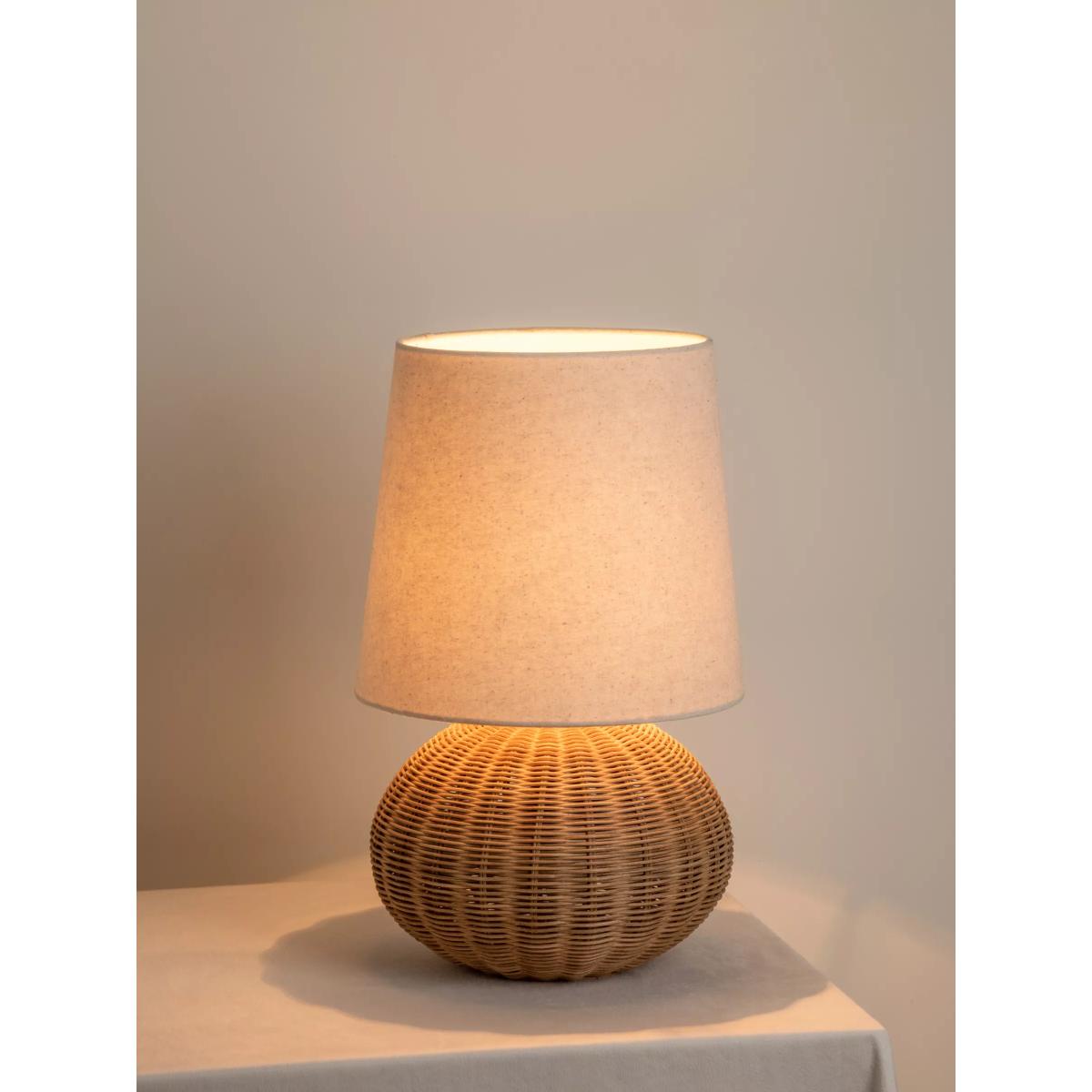 Lights & Lamps Santi Rattan Globe Table Lamp, Natural – image 3