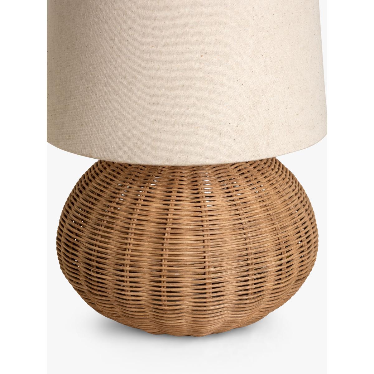Lights & Lamps Santi Rattan Globe Table Lamp, Natural – image 4