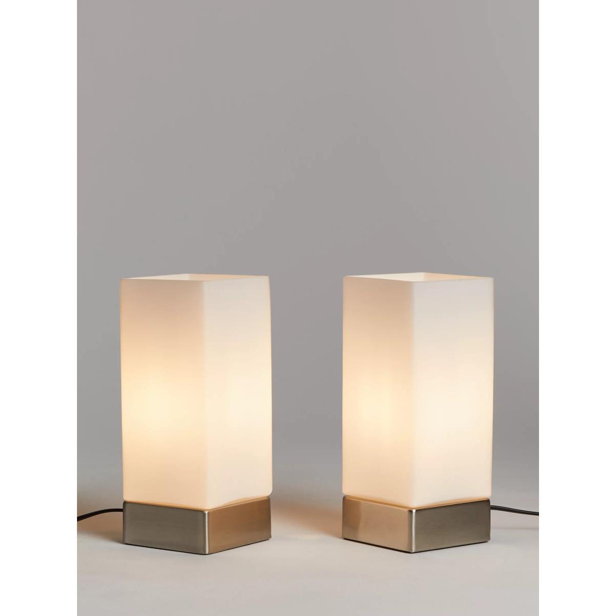 John Lewis & Partners Mitch Touch Lamps, Silver, Set of 2 – image 3