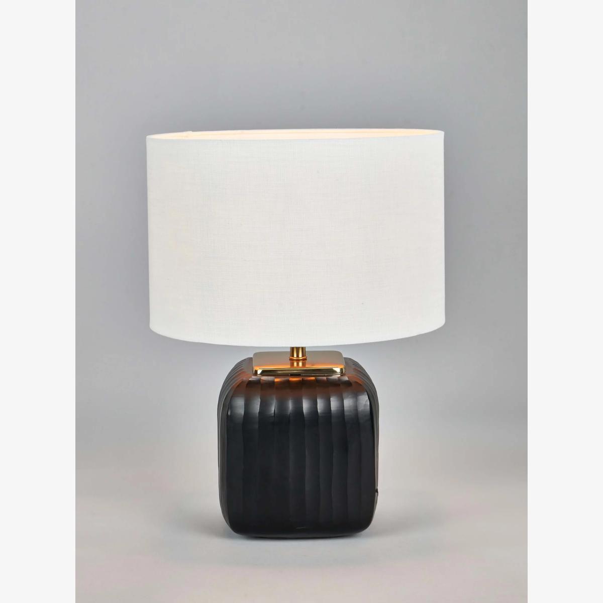 Pacific Lifestyle Anais Cut Glass Table Lamp, Black – image 1