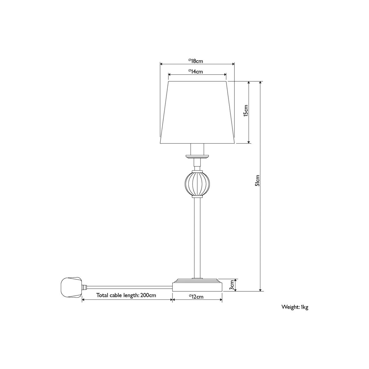 John Lewis Haverstock Table Lamp, Antique Brass – image 9