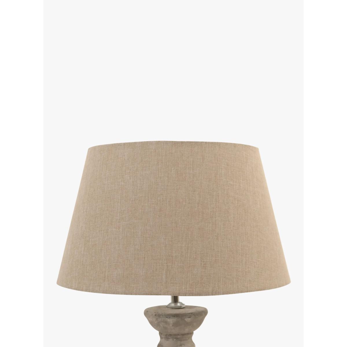 One.World Birkdale Curved Base Terracotta Linen Shade Table Lamp, Stone – image 4