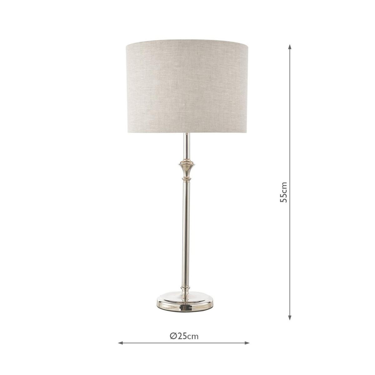 Laura Ashley Highgrove Table Lamp, Polished Nickel – image 6