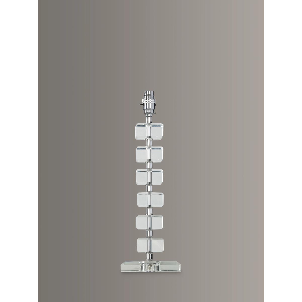 John Lewis & Partners 6 Squares Crystal Glass Lamp Base, Clear, H44cm – image 2
