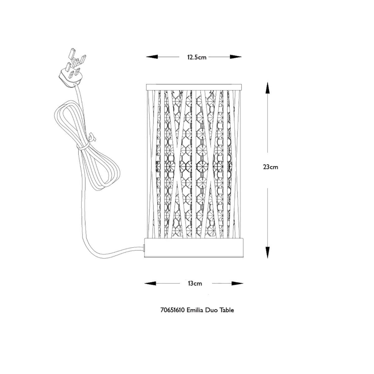 John Lewis & Partners Emilia Crystal Touch Table Lamps, Set of 2 – image 4