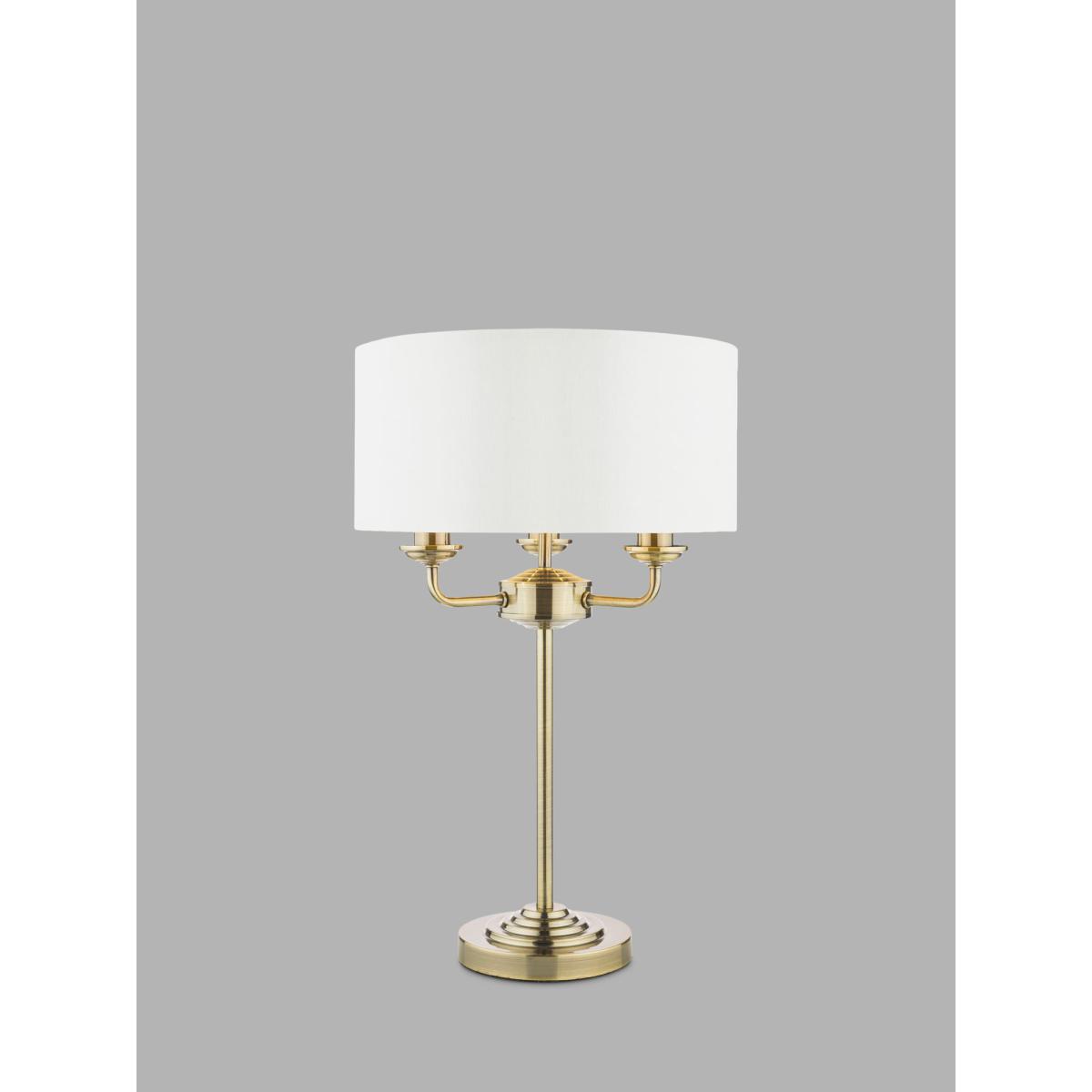 Laura Ashley Sorrento 3 Arm Table Lamp, Antique Brass – image 3
