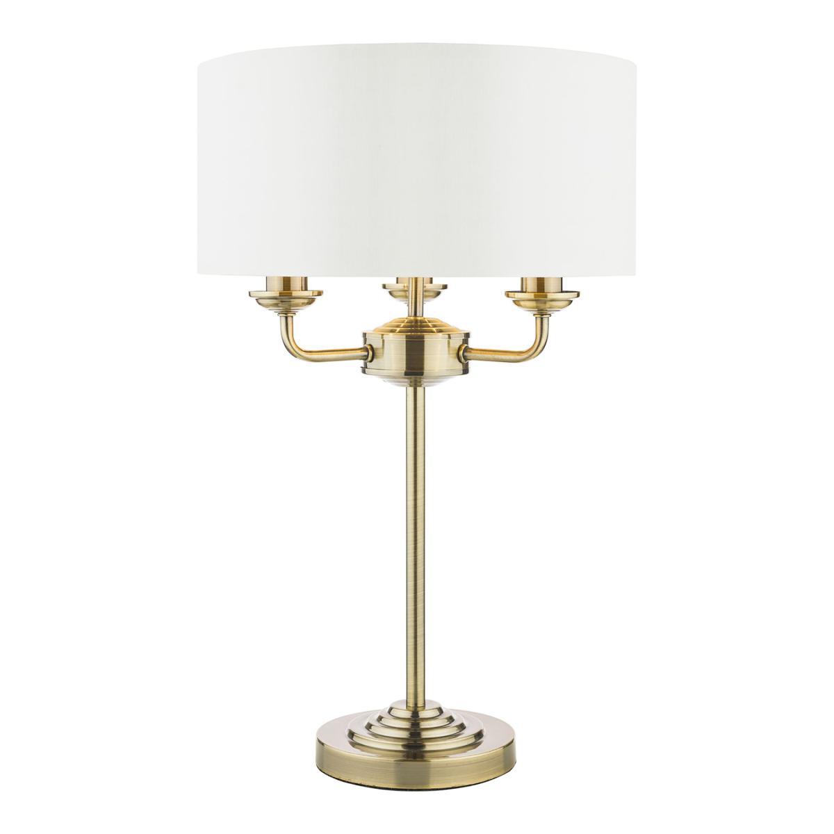 Laura Ashley Sorrento 3 Arm Table Lamp, Antique Brass – image 4