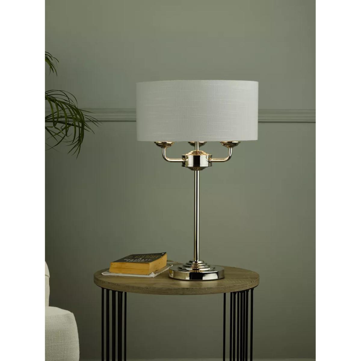 Laura Ashley Sorrento 3 Arm Table Lamp, Antique Brass – image 1