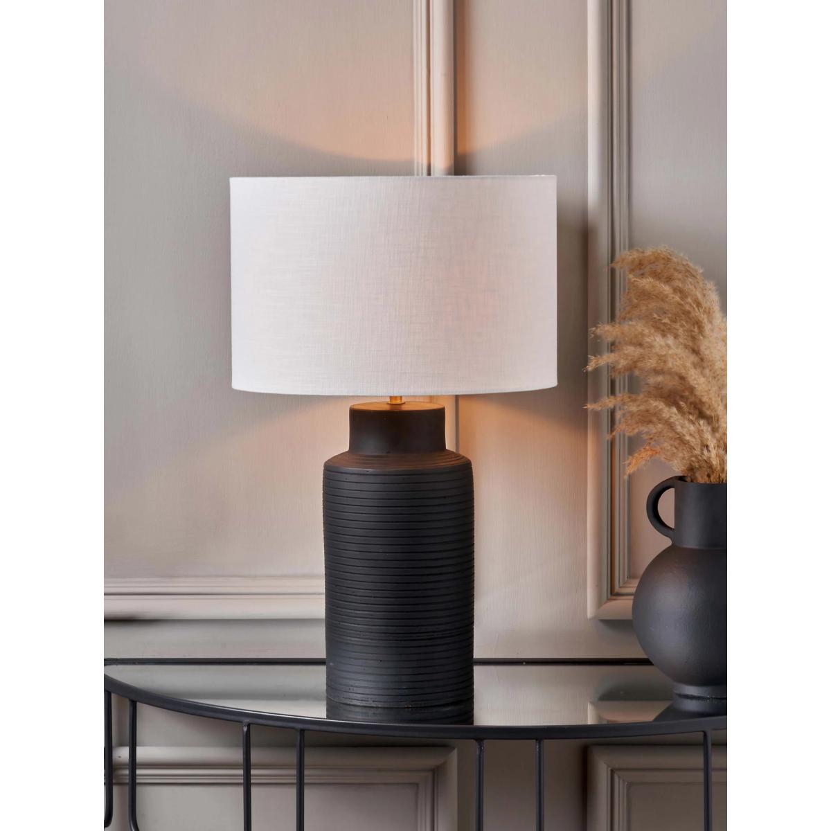 Pacific Lifestyle Sierra Terracotta Table Lamp, Black – image 3