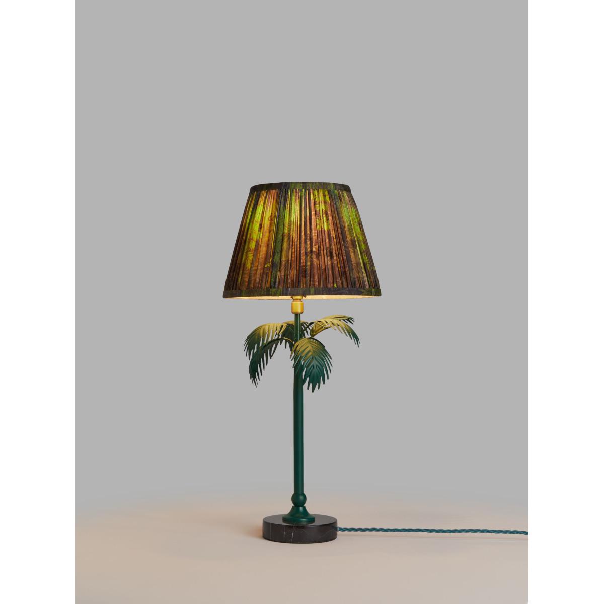 John Lewis & Partners + Matthew Williamson Palm Metal/Marble Lamp Base and Ellwood Tapered Lampshade