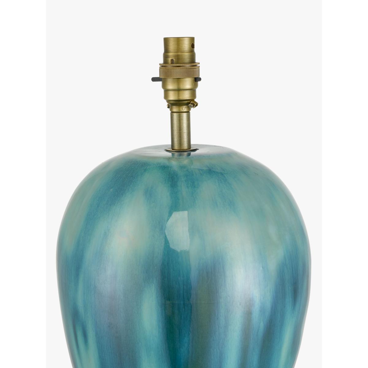 John Lewis + Matthew Williamson Reactive Glazed Ceramic Lamp Base, Blue, H39cm – image 2