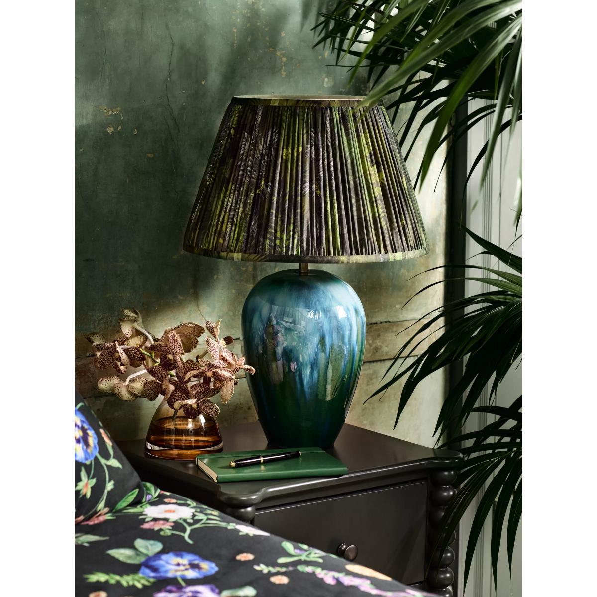 John Lewis + Matthew Williamson Reactive Glazed Ceramic Lamp Base, Blue, H39cm – image 3