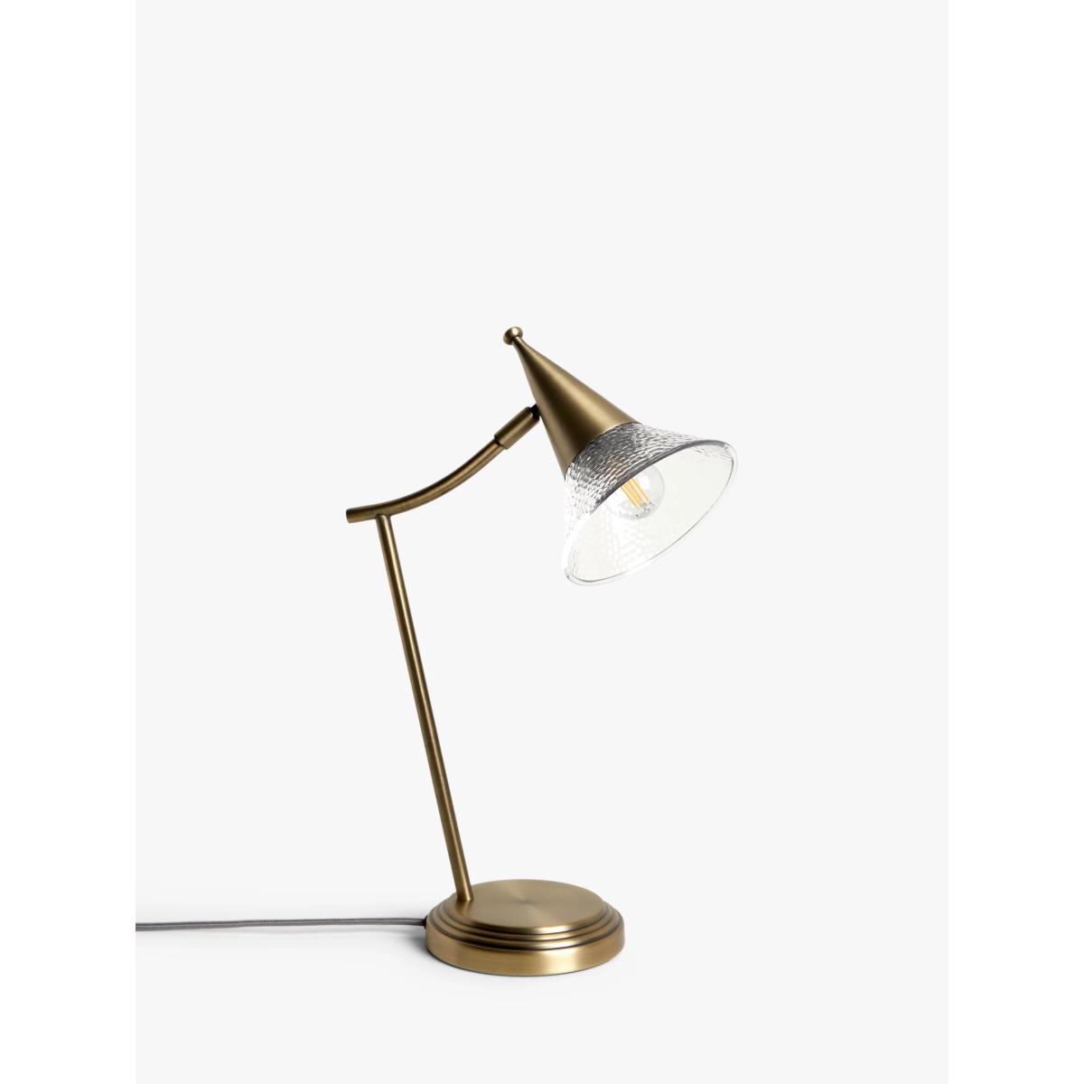 John Lewis & Partners Trumpet Touch Desk Lamp, Antique Brass – image 4