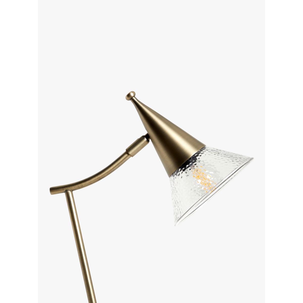 John Lewis & Partners Trumpet Touch Desk Lamp, Antique Brass – image 5